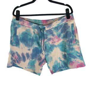 Chubbies Mens Tie-Dye Sweat Shorts with Liner 5.5" Inseam Blue Beige Size L